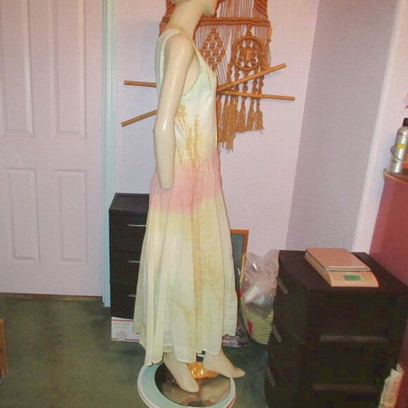 Pyramid Collection Maxi Dress Size L Gauze Sublimation Fairy Boho Coachella Y2K - Picture 7 of 12